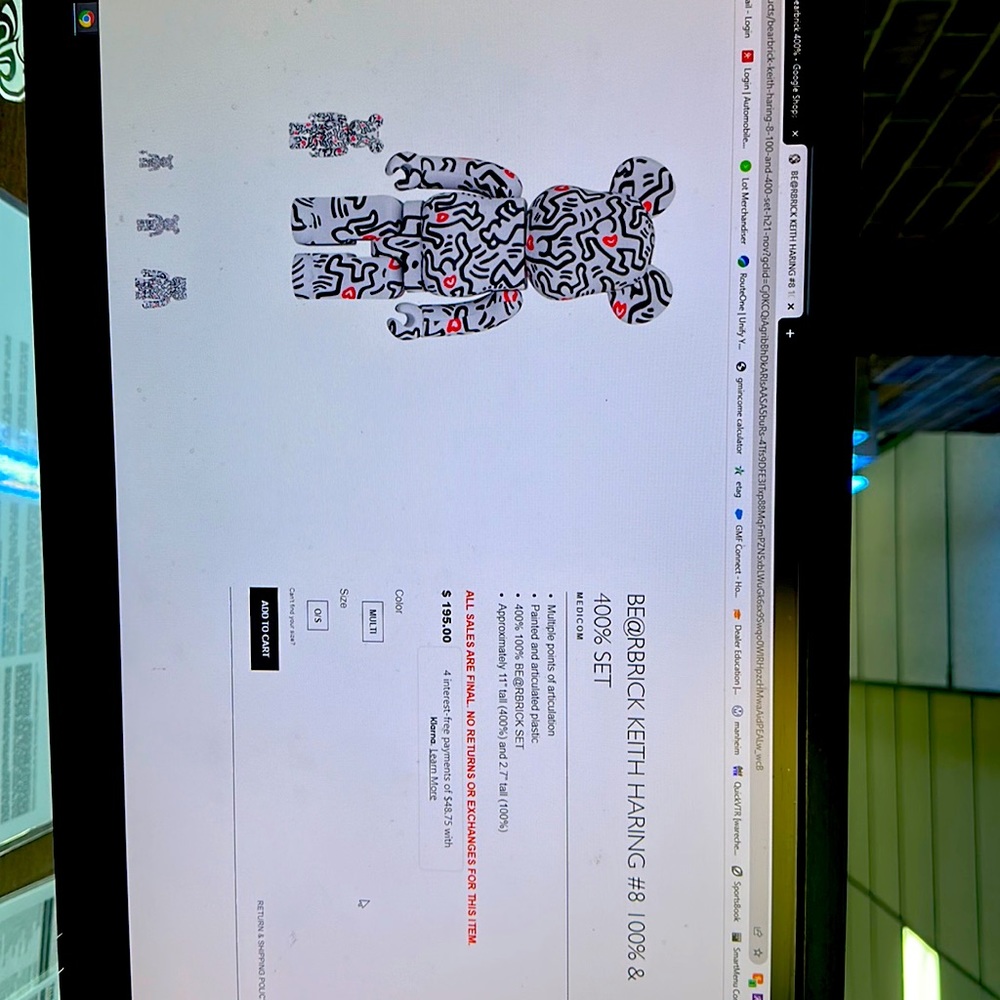 Bear brick Keith Haring #8 100% and 400% set